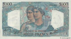 1000 Francs MINERVE ET HERCULE FRANCE  1945 F.41.09 AU-