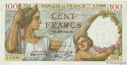 100 Francs SULLY FRANCIA  1940 F.26.30 SPL