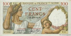 100 Francs SULLY FRANCE  1940 F.26.30 XF-
