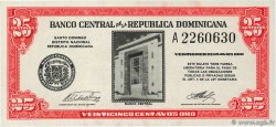 25 Centavos Oro RÉPUBLIQUE DOMINICAINE  1961 P.087a NEUF