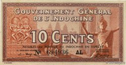 10 Cents INDOCHINE FRANÇAISE  1939 P.085c