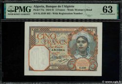 5 Francs ARGELIA  1933 P.077a