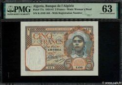 5 Francs ALGERIA  1933 P.077a