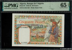 50 Francs ALGERIA  1942 P.087