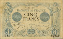 5 Francs NOIR FRANCIA  1873 F.01.20 BC
