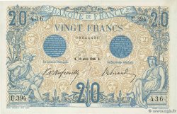 20 Francs BLEU FRANCE  1906 F.10.01 XF