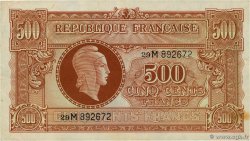 500 Francs MARIANNE fabrication anglaise FRANKREICH  1945 VF.11.02 fVZ