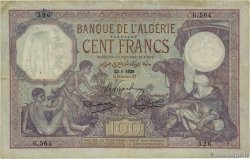 100 Francs ALGÉRIE  1928 P.081b