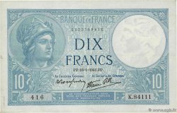 10 Francs MINERVE modifié FRANCE  1941 F.07.28