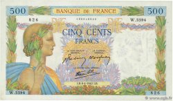 500 Francs LA PAIX FRANCE  1942 F.32.34