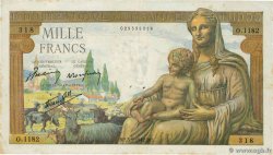1000 Francs DÉESSE DÉMÉTER FRANCE  1942 F.40.06