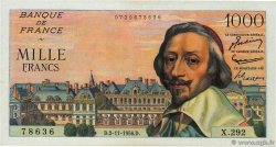 1000 Francs RICHELIEU FRANCE  1956 F.42.23