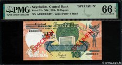 10 Rupees Spécimen SEYCHELLES  1989 P.32s FDC