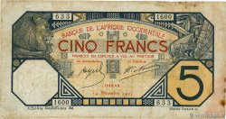 5 Francs DAKAR AFRIQUE OCCIDENTALE FRANÇAISE (1895-1958) Dakar 1922 P.05Bb