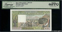 500 Francs STATI AMERICANI AFRICANI  1985 P.706Kh FDC