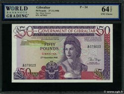 50 Pounds GIBRALTAR  1986 P.24 fST+