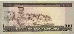 1 Zaïre - 100 Makuta REPúBLICA DEMOCRáTICA DEL CONGO  1970 P.012b MBC