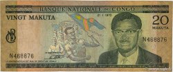 20 Makuta REPúBLICA DEMOCRáTICA DEL CONGO  1970 P.010b
