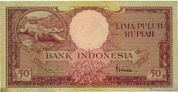50 Rupiah INDONESIEN  1957 P.050a VZ