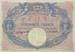 50 Francs BLEU ET ROSE FRANCIA  1898 F.14.10 MBC