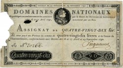 90 Livres FRANCE  1790 Ass.08a VG