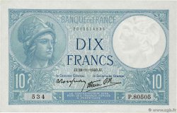 10 Francs MINERVE modifié FRANKREICH  1940 F.07.22