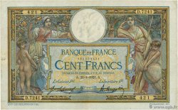 100 Francs LUC OLIVIER MERSON sans LOM FRANCE  1921 F.23.14 pr.TTB