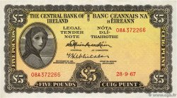 5 Pounds IRLAND  1967 P.065a VZ