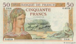 50 Francs CÉRÈS FRANKREICH  1936 F.17.26