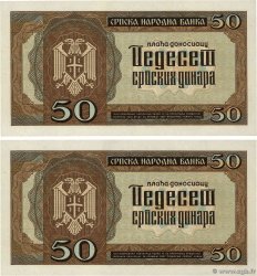 50 Dinara Consécutifs SERBIA  1942 P.29 SC+