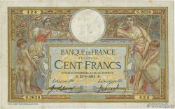 100 Francs LUC OLIVIER MERSON sans LOM FRANKREICH  1915 F.23.07
