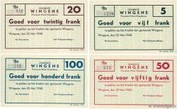 5 à 100 Frank Lot BELGIUM Wingene 1940 P.- UNC