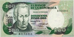 200 Pesos Oro COLOMBIE  1988 P.429d