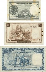 1 au 10 Kyat Lot BURMA (SEE MYANMAR)  1958 P.46 P.47 P.48 XF