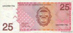 25 Gulden NETHERLANDS ANTILLES  1990 P.24b VF+