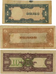 1, 5 et 100 Pesos Lot PHILIPPINES  1944 P.109a, P.110a et P.112a TB à TTB