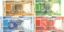 10 au 100 Rand Lot SUDÁFRICA  2012 P.133 au P.136 FDC