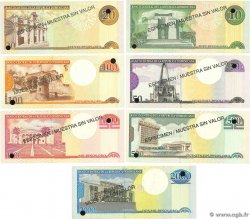 10 à 2000 Pesos Oro Spécimen RÉPUBLIQUE DOMINICAINE  2000 P.160s-165s1 et P.167s1 pr.NEUF