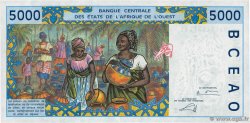 5000 Francs STATI AMERICANI AFRICANI  2002 P.813Tk q.FDC