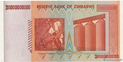20 Trillions Dollars ZIMBABWE  2008 P.89 UNC