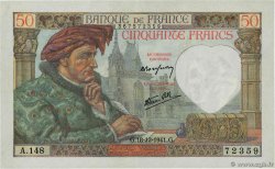 50 Francs JACQUES CŒUR FRANCIA  1941 F.19.17 EBC