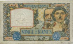 20 Francs TRAVAIL ET SCIENCE FRANCE  1941 F.12.17 F