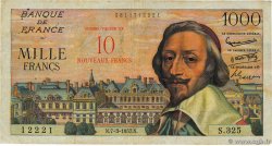 10 NF sur 1000 Francs RICHELIEU Numéro radar FRANCE  1957 F.53.01 TB