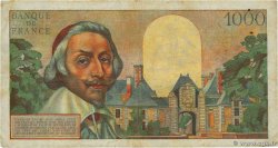 10 NF sur 1000 Francs RICHELIEU Numéro radar FRANCE  1957 F.53.01 TB