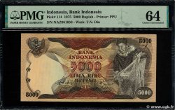 5000 Rupiah INDONESIEN  1975 P.114a fST+