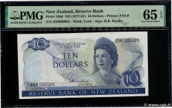 10 Dollars Petit numéro NOUVELLE-ZÉLANDE  1975 P.166d NEUF