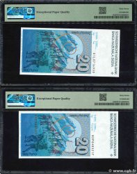 20 Francs Lot SUISSE  1981 P.55c et 55d FDC