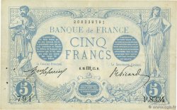 5 Francs BLEU FRANCIA  1915 F.02.32 MBC