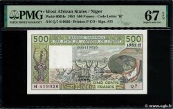500 Francs Fauté ESTADOS DEL OESTE AFRICANO  1981 P.606Hc FDC