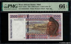 2500 Francs ESTADOS DEL OESTE AFRICANO  1994 P.412Dc FDC